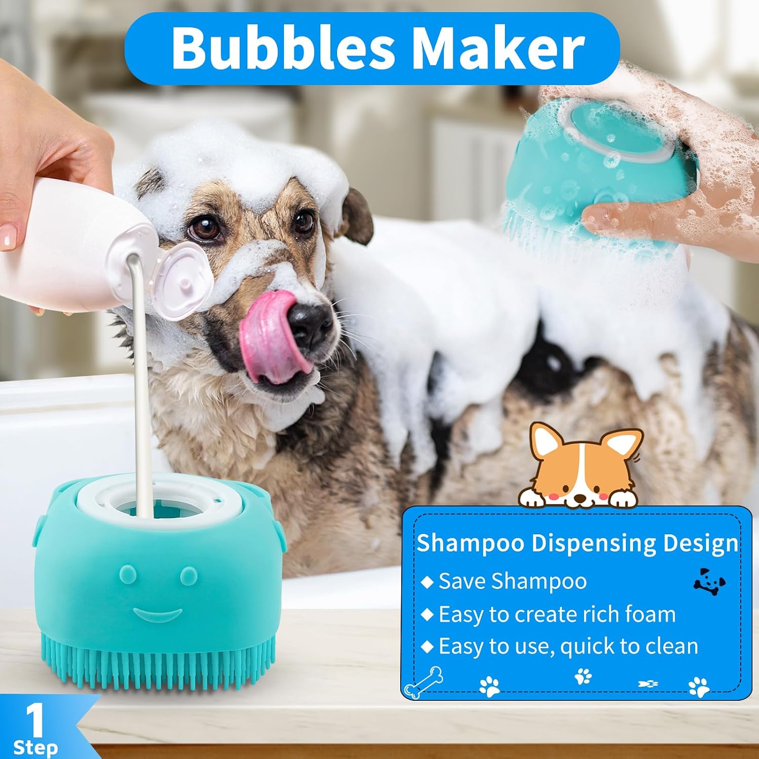 SudsyScrub Grooming Brush Set